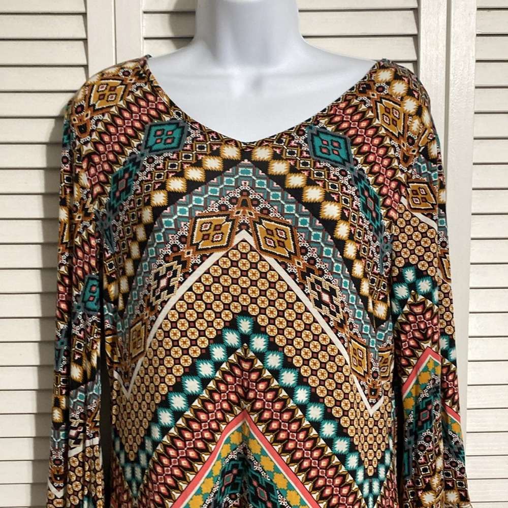 Wrangler Western Slimming V Pattern Dress - Picture 2 of 12